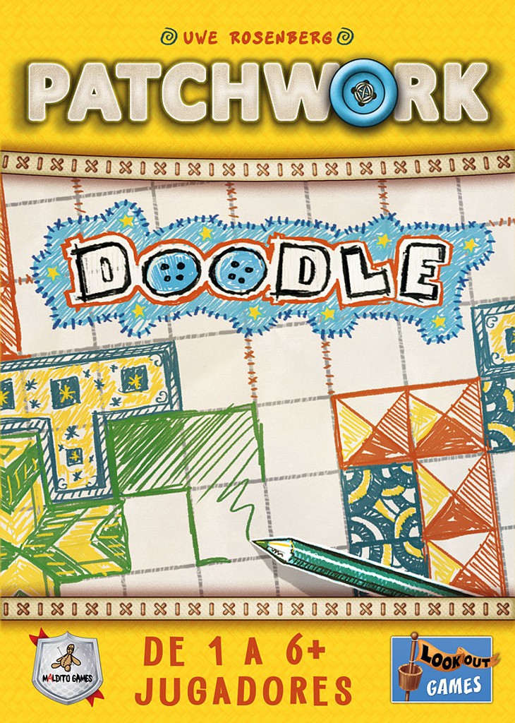 Patchwork Doodle — el mismo edredón convertido en un roll and write que no espera a nadie